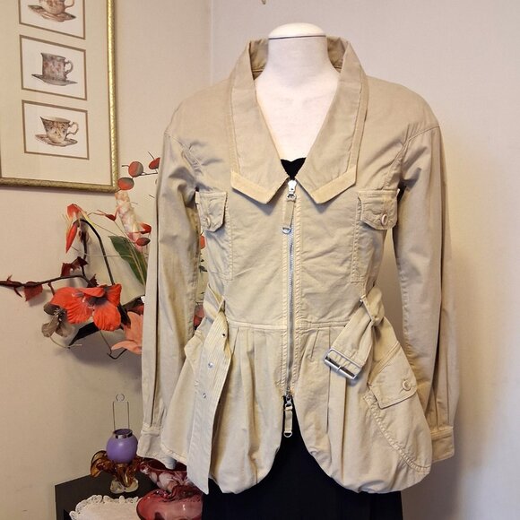 NWOT MC PLANET High Quality Well tailored High-quality  Beige Cotton Jacket 6 S - Picture 4 of 11